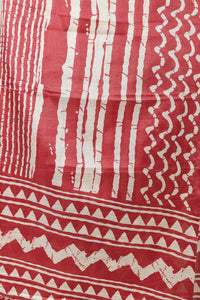 Maroon Ivory Shibori Print Dola Silk Dupatta