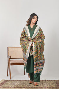 Green Avani Suit Set with Dola Silk Dupatta
