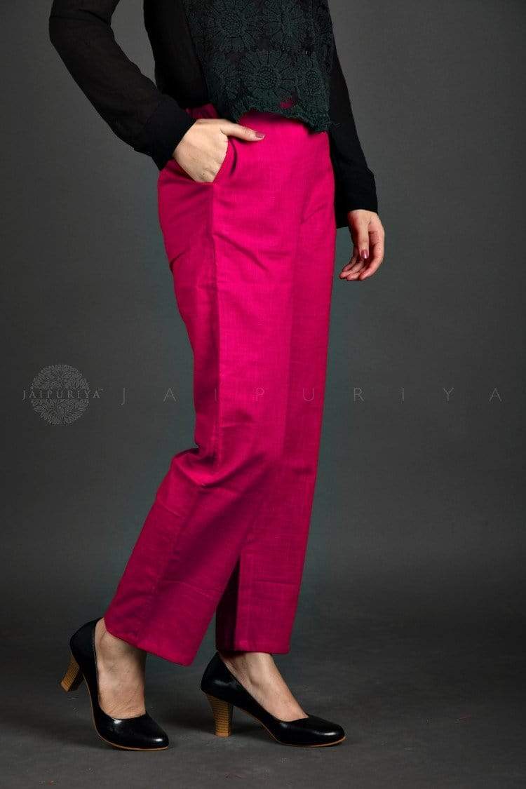 WOMENS PINK COTTON PANT Trousers  Pants